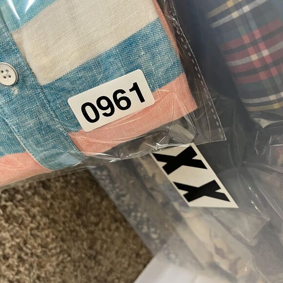 Splendid x Gray Malin Dress Womens Small Striped Button Pockets Linen Coastal - Picture 8 of 8